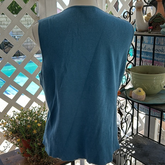 Charter Club Women’s Sweater Tank Top XL Never Worn Blue - Picture 2 of 7